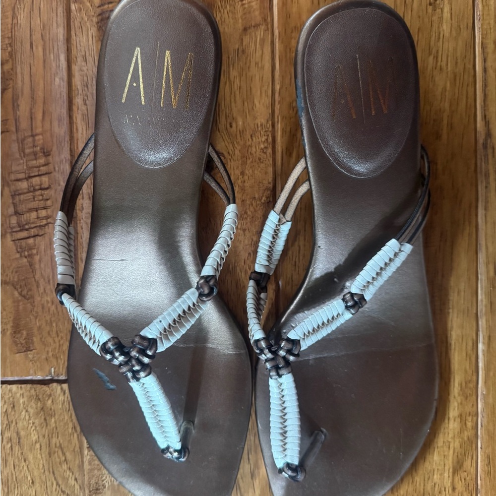 Native American Thong Sandals with Embellished Straps